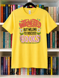 Medium Introverted But Willing To Discuss Books Graphic Tee
