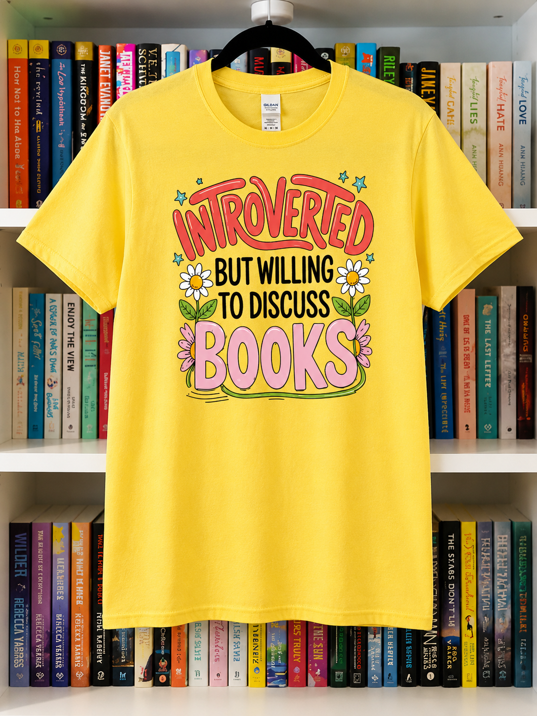 Medium Introverted But Willing To Discuss Books Graphic Tee