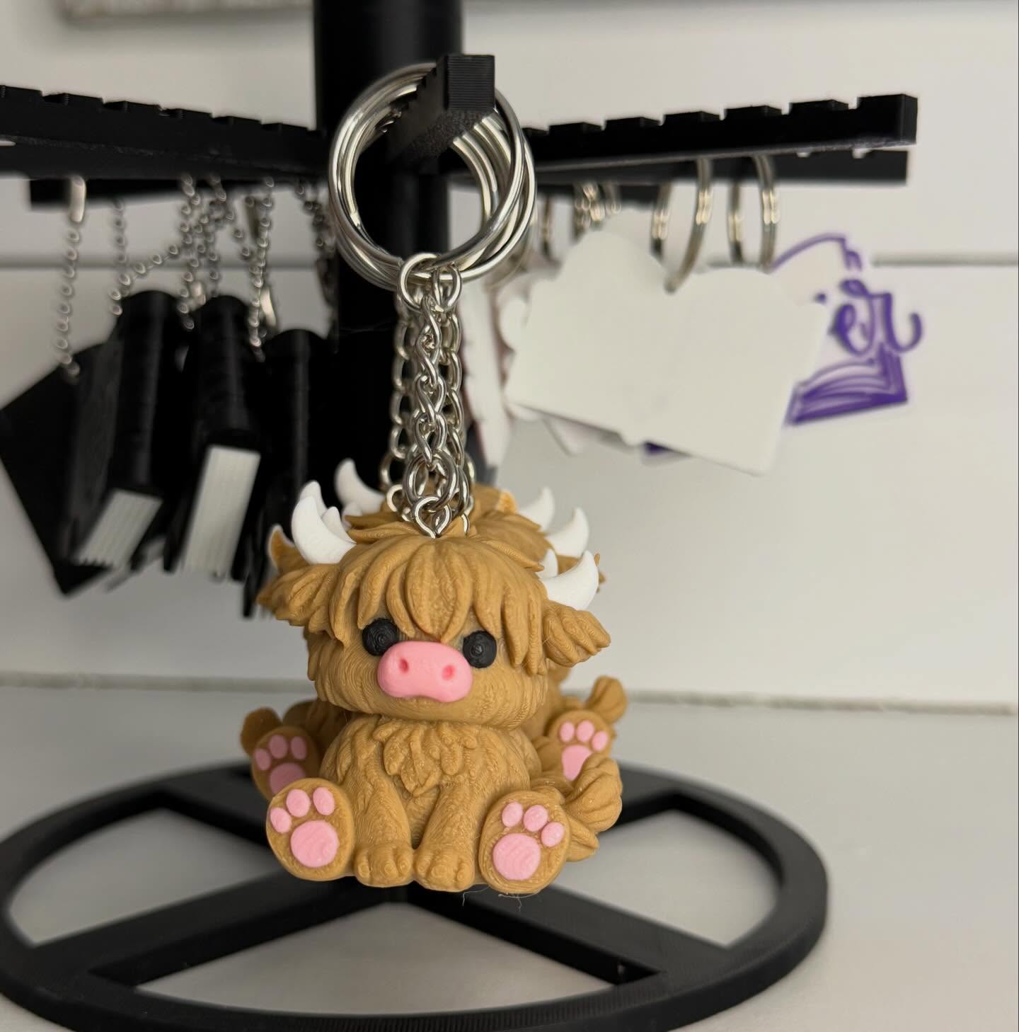 Highland Cow Keychain