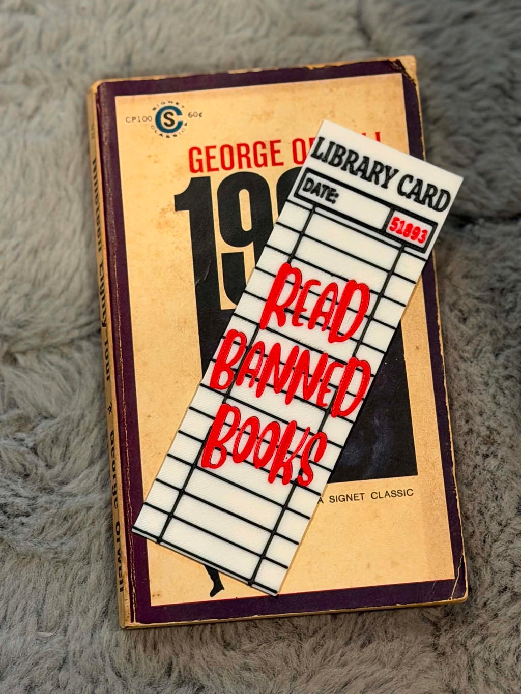 Read Banned Books Library Card Bookmark