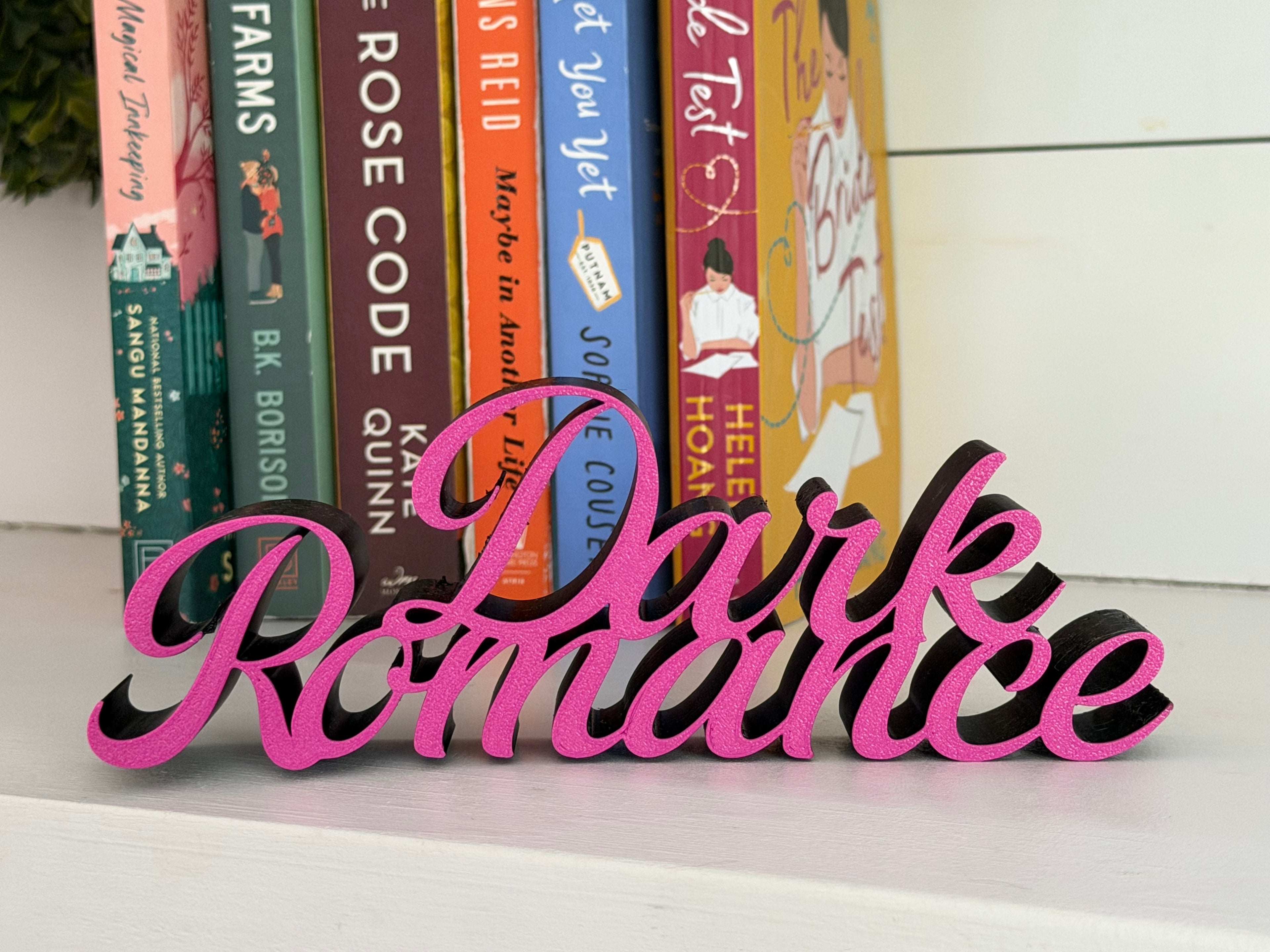 Dark Romance Shelf Sign