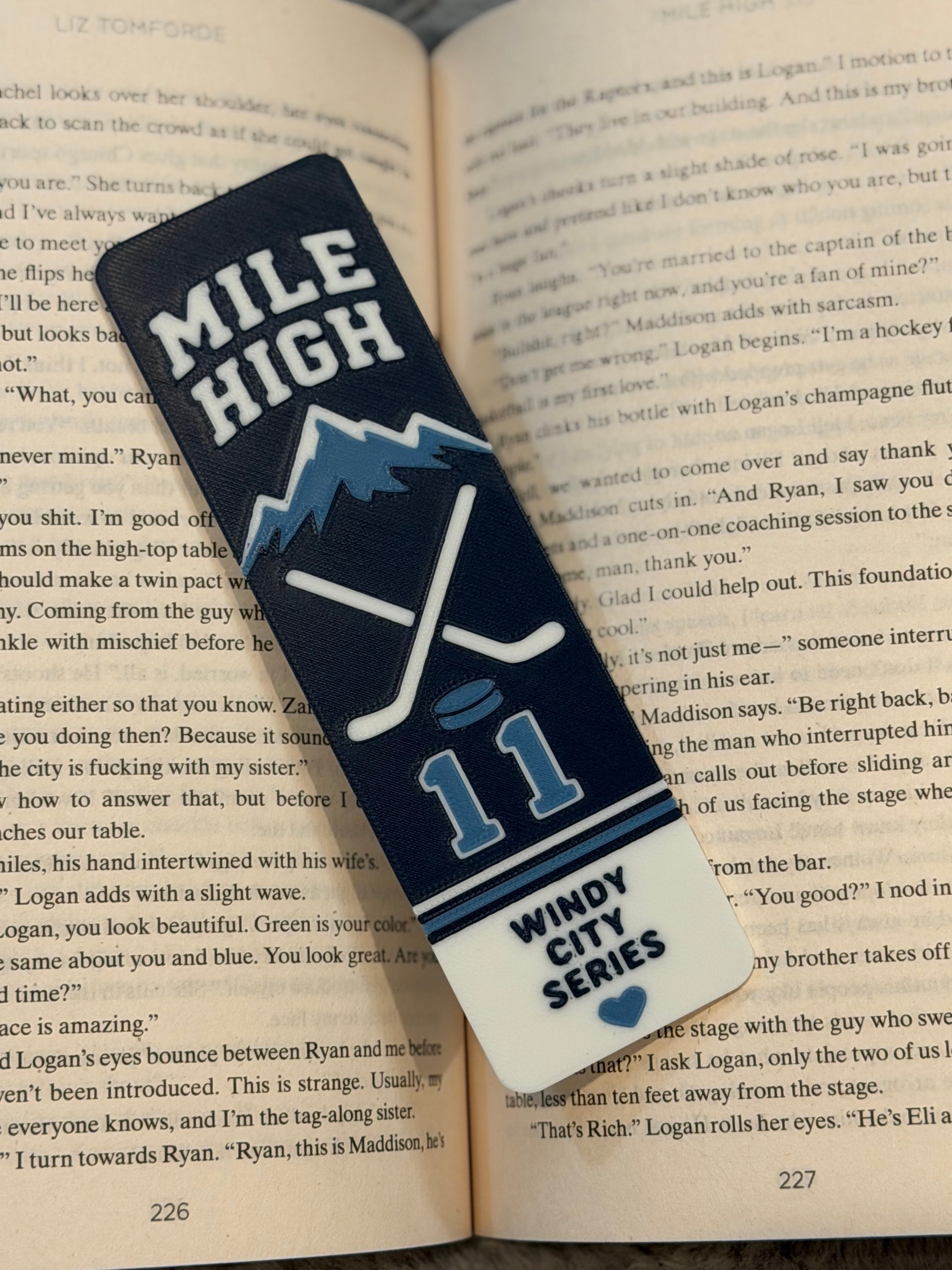 🏒 Mile High Inspired Bookmark