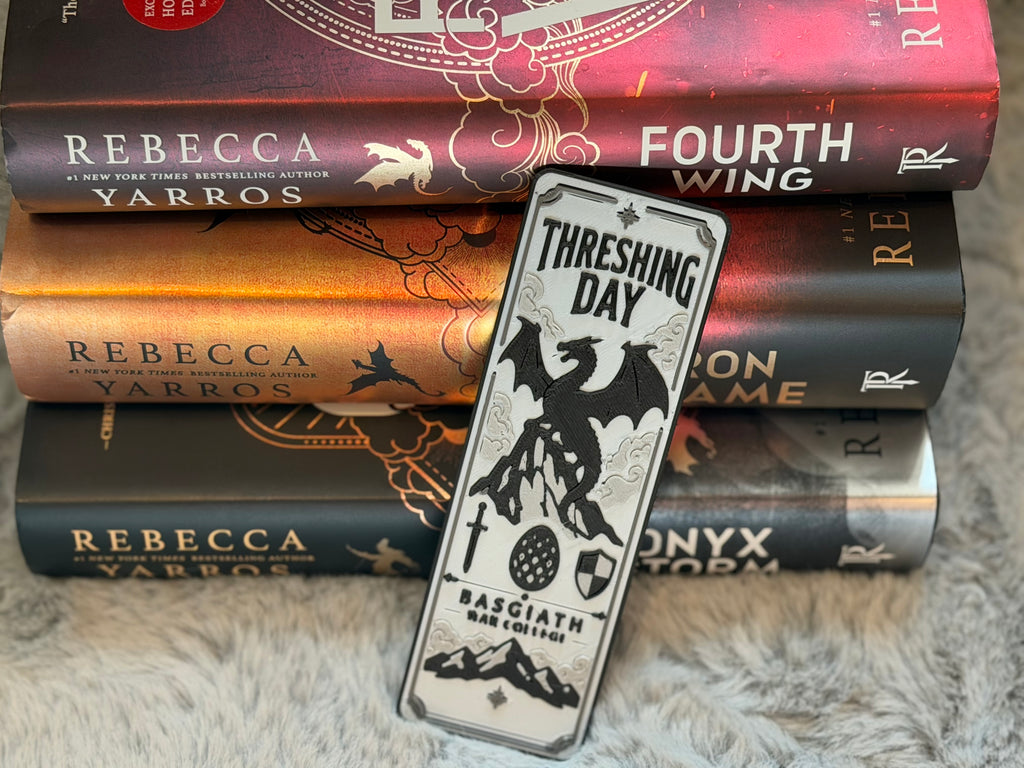 Threshing Day Bookmark | Fourth Wing Inspired | Dragon Bookmark | Book Lover Gift | 3D Printed Bookmark