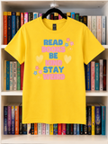 Medium Read Books Be Kind Stay Weird Graphic Tee