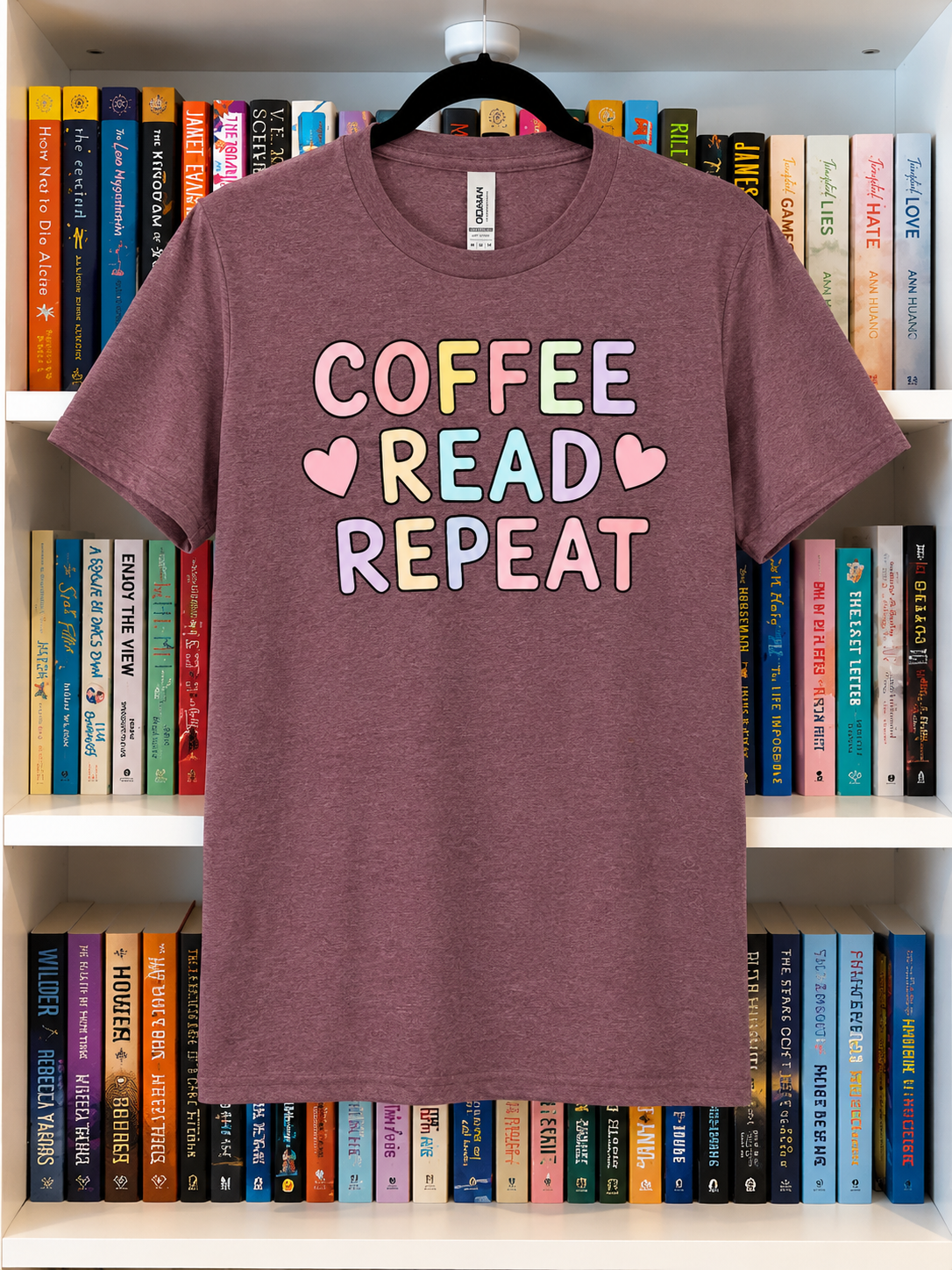Medium Coffee Read Repeat Graphic Tee