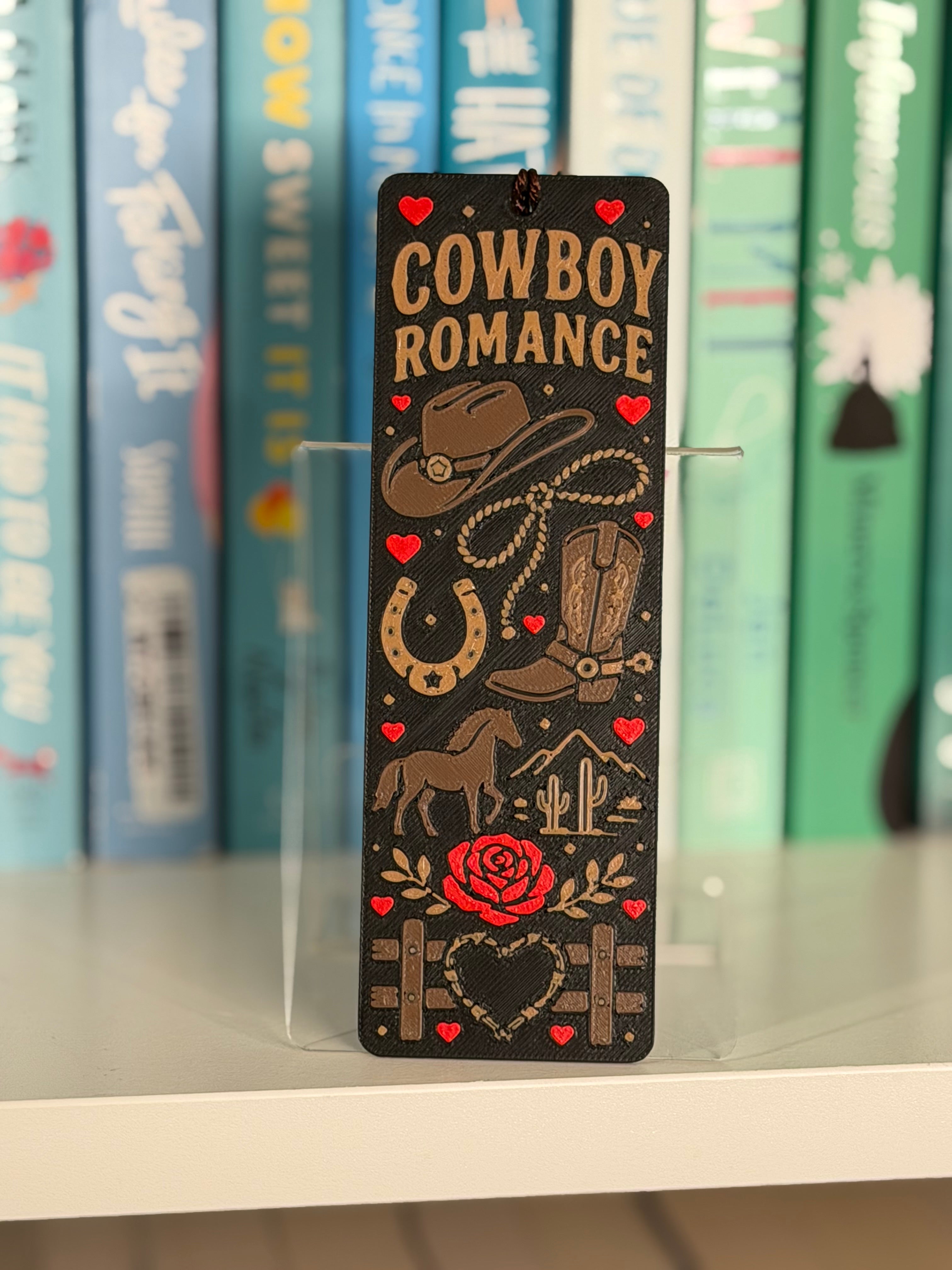 Cowboy Romance Bookmark | Western Romance Bookmark | Book Lover Gift | 3D Printed Bookmark