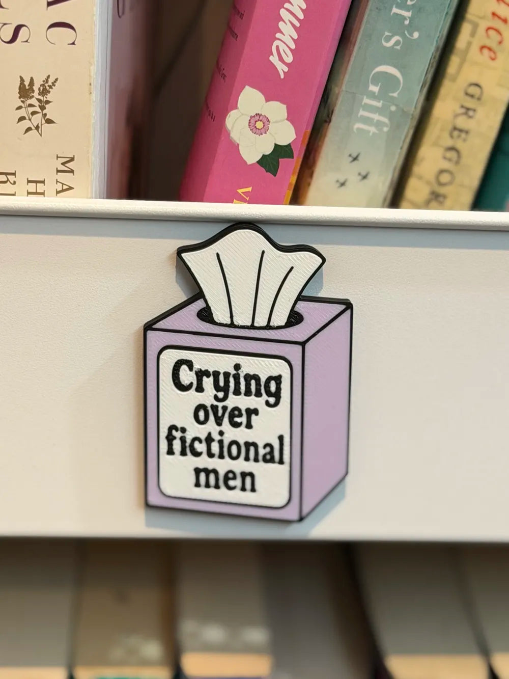 Crying Over Fictional Men Magnet | Bookish Gift
