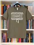 Small Book Nerd Checkerboard Bow Graphic Tee