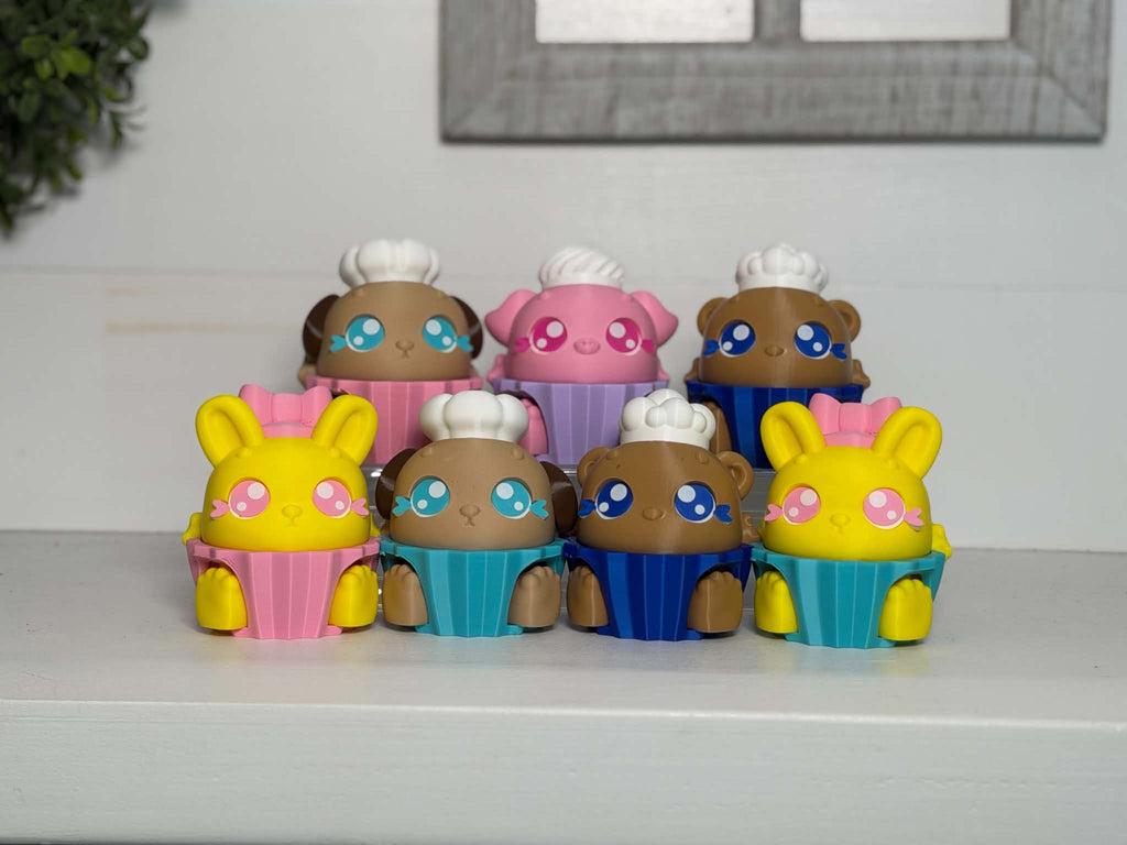 Cupcake Friends – Articulated Fidget Clickers