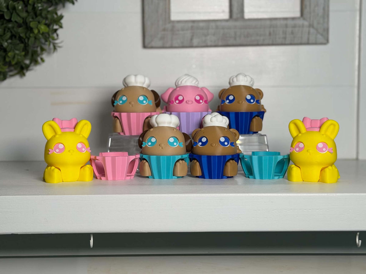 Cupcake Friends – Articulated Fidget Clickers