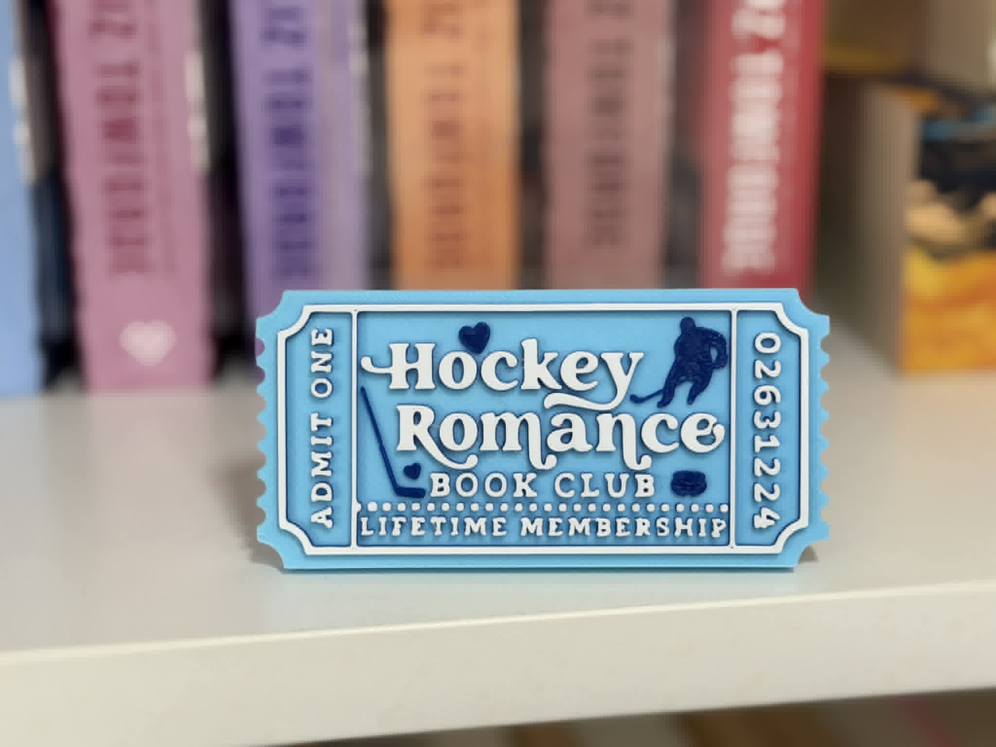 Hockey Romance Ticket Sign