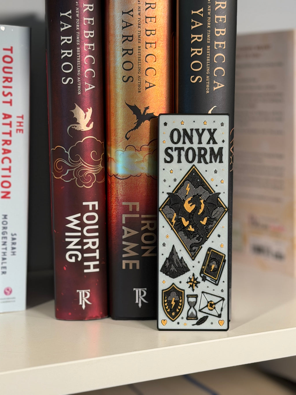 Onyx Storm Bookmark | Rebecca Yarros Inspired | Fantasy Bookmark | Book Lover Gift | 3D Printed Bookmark