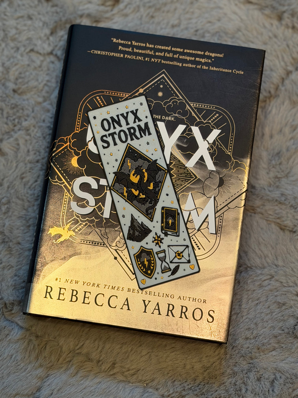 Onyx Storm Bookmark | Rebecca Yarros Inspired | Fantasy Bookmark | Book Lover Gift | 3D Printed Bookmark