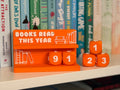 Orange Books Read Counter | Reading Tracker | Book Lover Gift