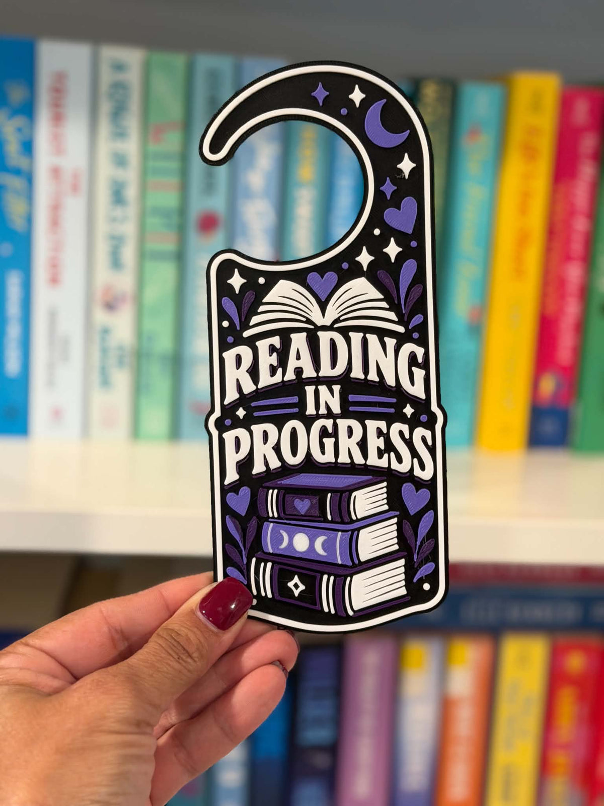 Reading in Progress Door Hanger | Bookish Door Decor
