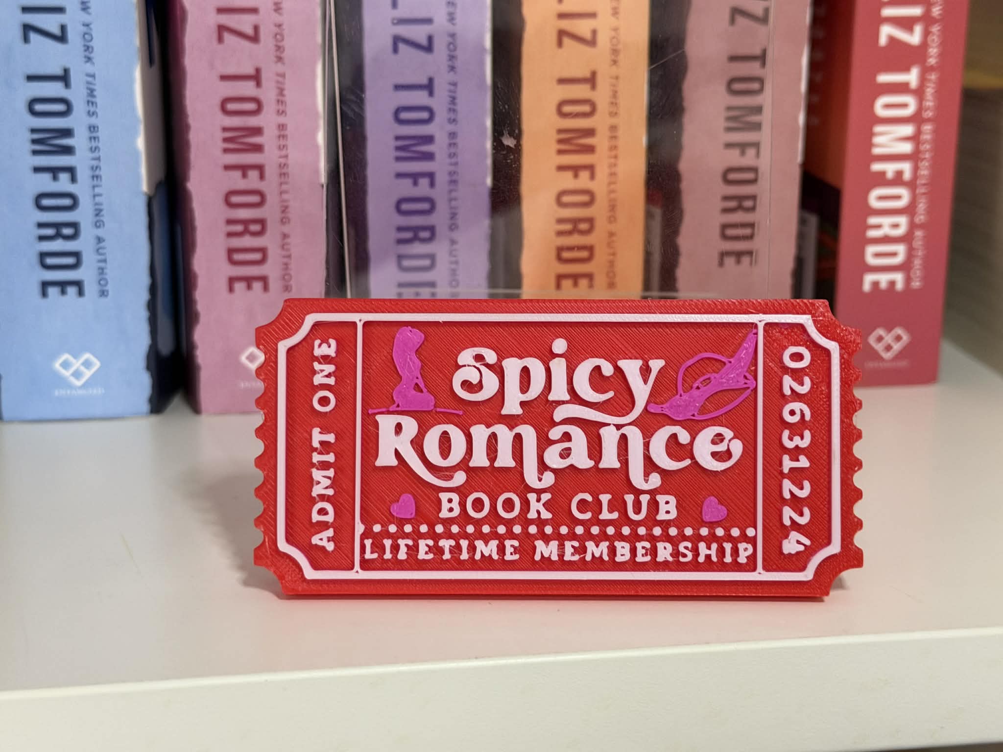 Spicy Romance Ticket Sign