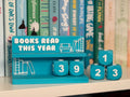 Teal & White Books Read Counter | Reading Tracker | Book Lover Gift