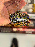 I Survived Threshing Day Keychain