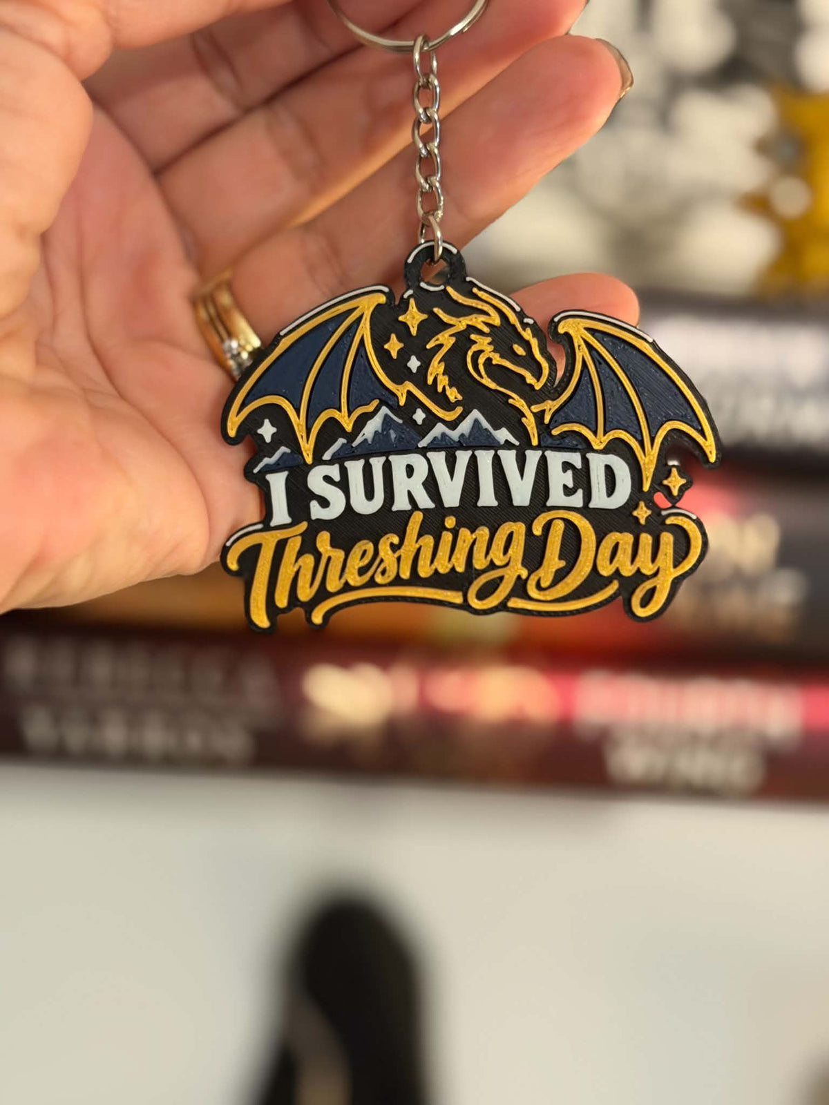 I Survived Threshing Day Keychain