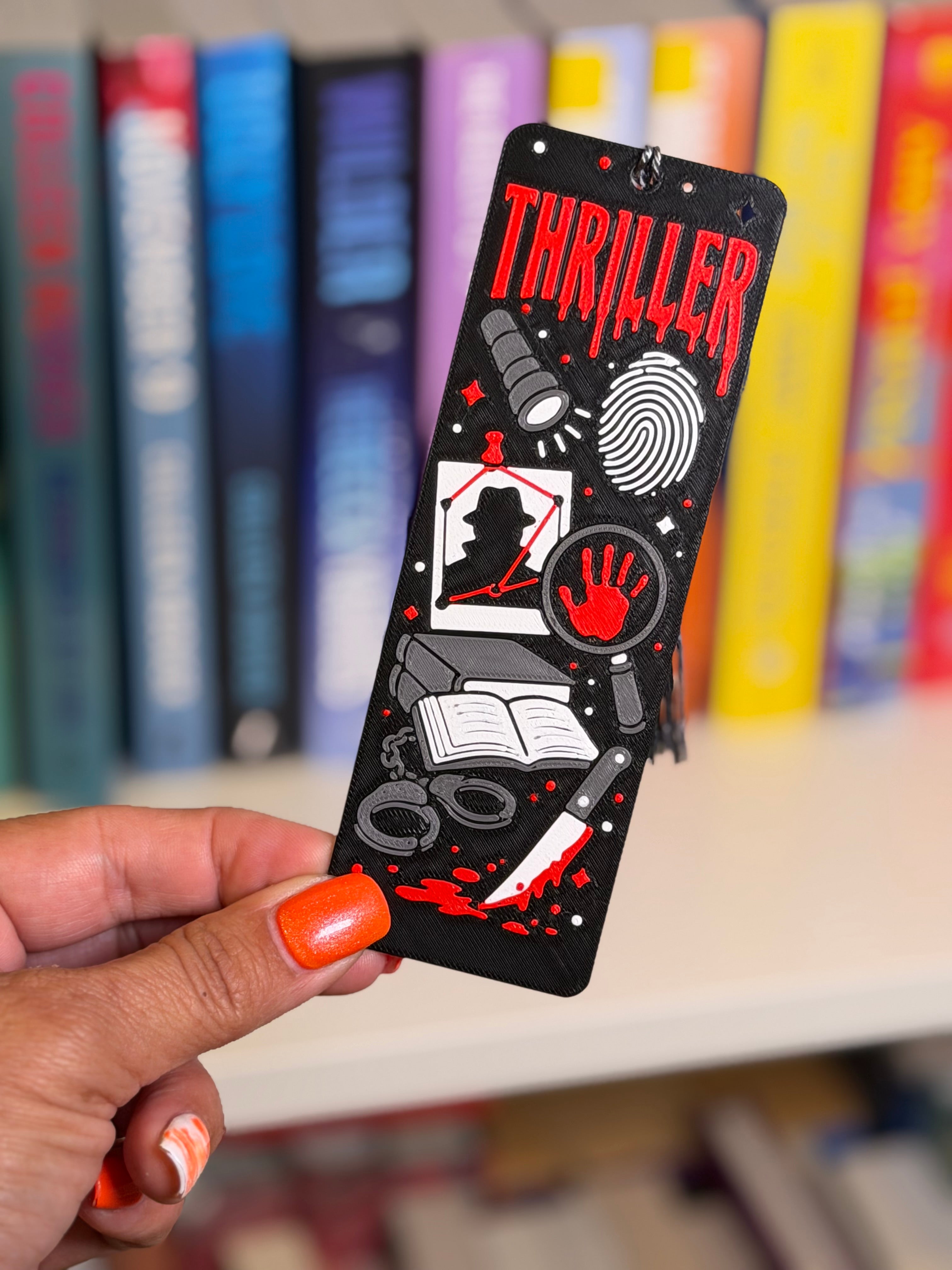 Thriller Bookmark | Mystery & Suspense Bookmark | Book Lover Gift | 3D Printed Bookmark